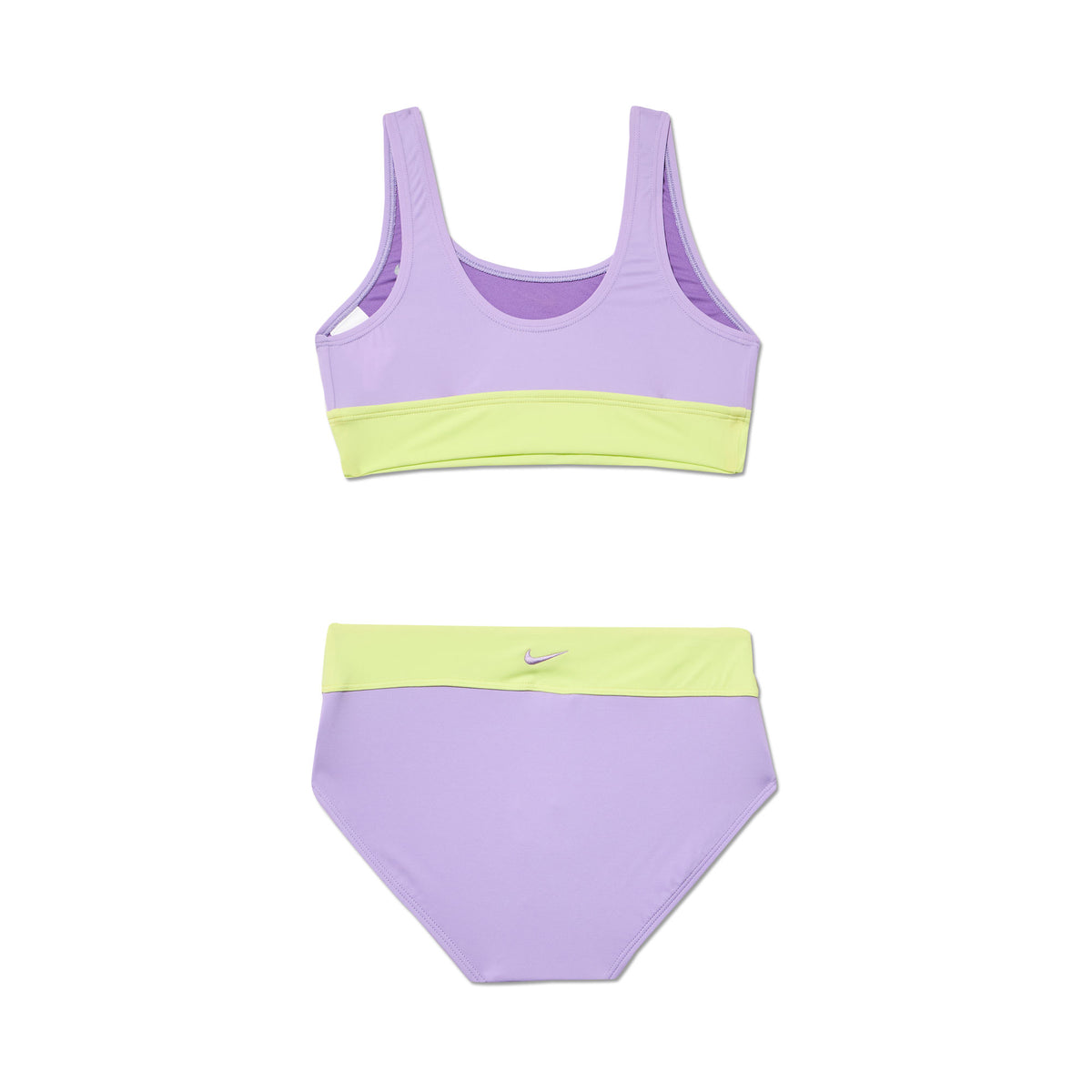 Nike Girls Colorblock Racerback Big Kids Two Piece Swimsuit  Two Piece Swimsuits  Nike