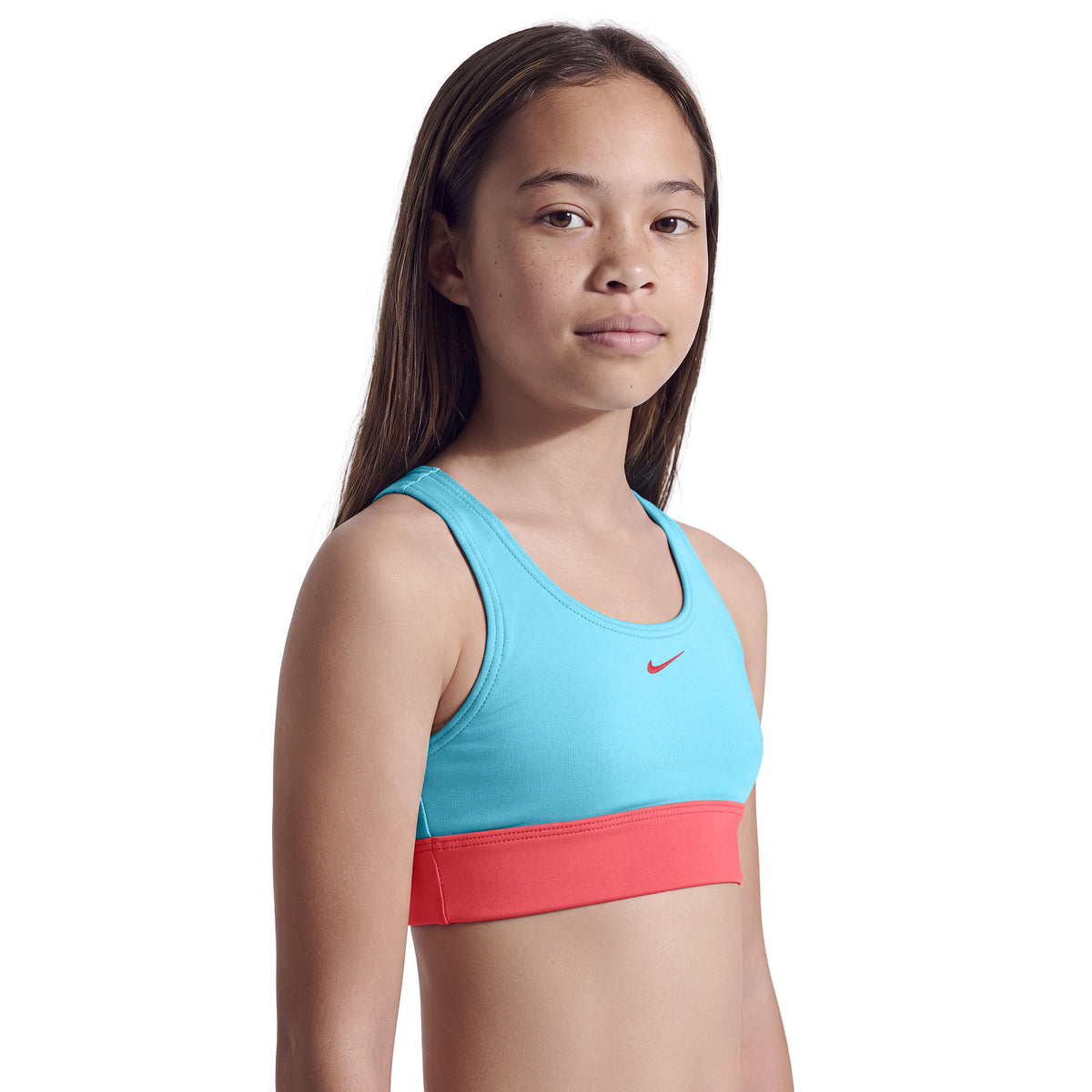Nike Girls Colorblock Racerback Big Kids Two Piece Swimsuit  Two Piece Swimsuits  Nike