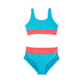 Nike Girls Colorblock Racerback Big Kids Two Piece Swimsuit  Two Piece Swimsuits  Nike