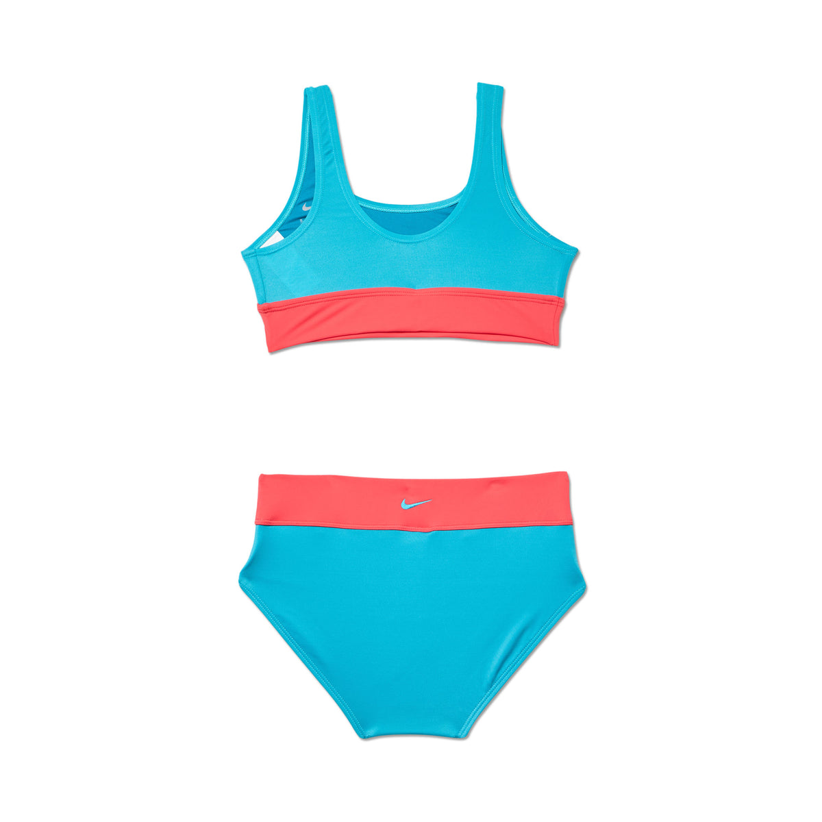 Nike Girls Colorblock Racerback Big Kids Two Piece Swimsuit  Two Piece Swimsuits  Nike