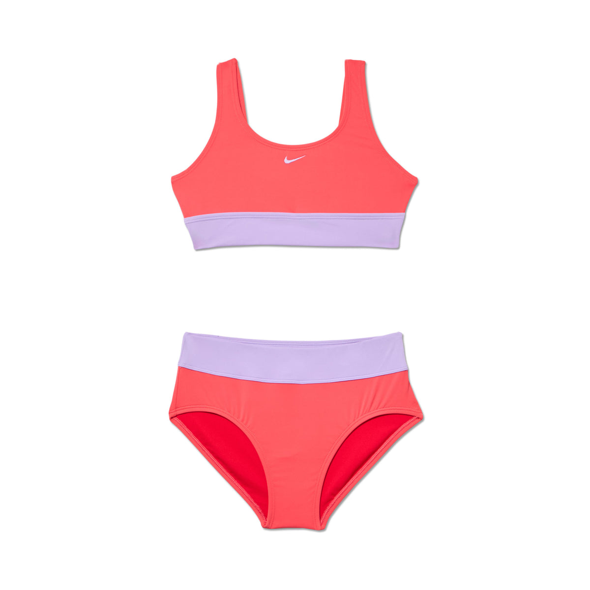 Nike Girls Colorblock Racerback Big Kids Two Piece Swimsuit  Two Piece Swimsuits  Nike