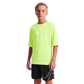 Nike Boys Swim Hydroguard Essential Big Kids Dri-FIT Short Sleeve Top  Boys Rash Guard  Nike