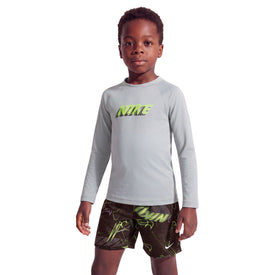 Nike Boys Swim Little Kids Long Sleeve Top & Short Set  Boys Rash Guard  Nike
