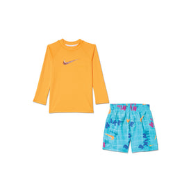 Nike Boys Swim Little Kids Long Sleeve Top & Shorts Set
