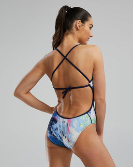 TYR Women's Standard Crosscutfit Tieback Transt One Piece Swimsuit  One Piece Swimsuits  Tyr