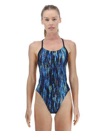 TYR Women's Durafast Elite Cutout One Piece Swimsuit - Aurora  One Piece Swimsuits  Tyr