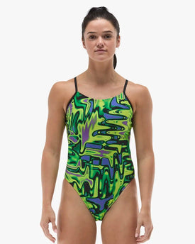 TYR Women's Flux Durafast Elite Cutoutfit One Piece Swimsuit  One Piece Swimsuits  Tyr