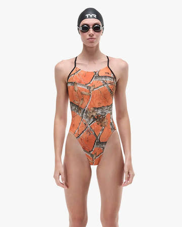 TYR Women's Realtree Edge Durafast Elite Cutoutfit One Piece Swimsuit