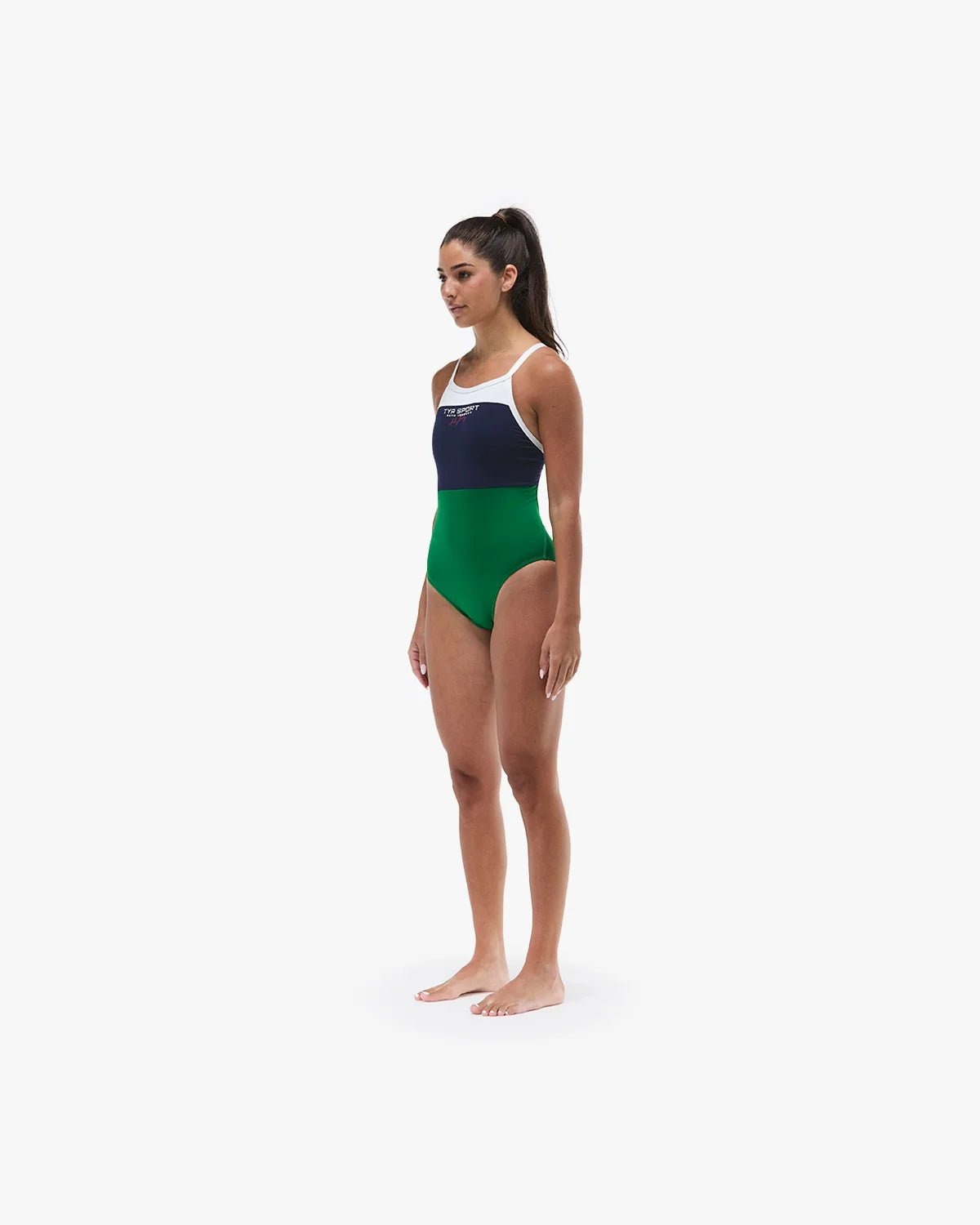 TYR Women's Colorblock Durafast Elite Diamondfit Fit Katie Ledecky Swimsuit  One Piece Swimsuits  Tyr