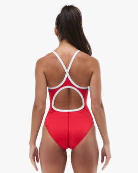 TYR Women's Stripe Durafast Elite Diamondfit Fit Katie Ledecky Swimsuit
