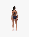 TYR Women's Stripe Durafast Elite Diamondfit Fit Katie Ledecky Swimsuit  One Piece Swimsuits  Tyr