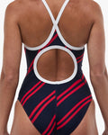 TYR Women's Diagonal Durafast Elite Diamondfit Fit Katie Ledecky Swimsuit  One Piece Swimsuits  Tyr