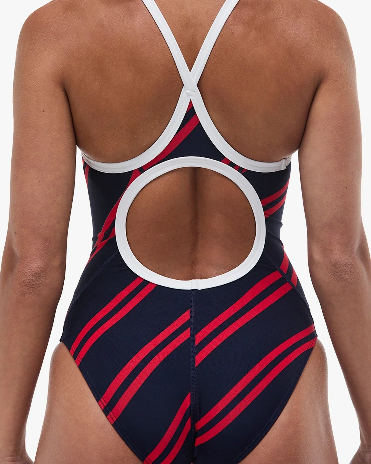 TYR Women's Diagonal Durafast Elite Diamondfit Fit Katie Ledecky Swimsuit  One Piece Swimsuits  Tyr