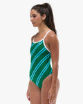 TYR Women's Diagonal Durafast Elite Diamondfit Fit Katie Ledecky Swimsuit  One Piece Swimsuits  Tyr