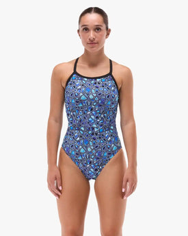 TYR Women's Zellari Durafast Elite Diamond Controlfit One Piece Swimsuit  One Piece Swimsuits  Tyr