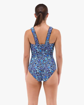 TYR Women's Zellari Durafast Elite Square Neck Controlfit One Piece Swimsuit  One Piece Swimsuits  Tyr