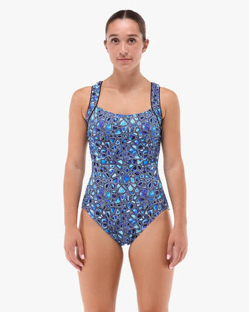 TYR Women's Zellari Durafast Elite Square Neck Controlfit One Piece Swimsuit