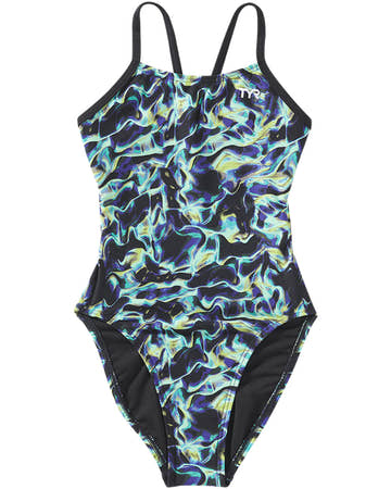 TYR Girl’s Cutoutfit Durafast Elite One Piece Swimsuit – Energia