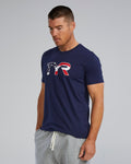 TYR Men's Ultrasoft Lightweight Tri Blend Tech Tee - Usa  Shirts  Tyr