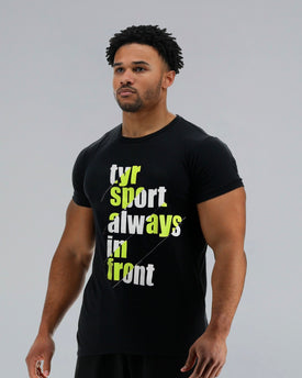 TYR Ultrasoft Men's Short Sleeve Graphic Tee - Attak Yellow A.I.F.  Shirts  Tyr