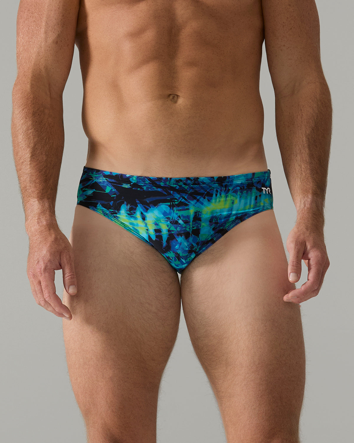 TYR Men's Durafast Lite Brief Swimsuit - Seismo  Swimming Briefs for Men  Tyr