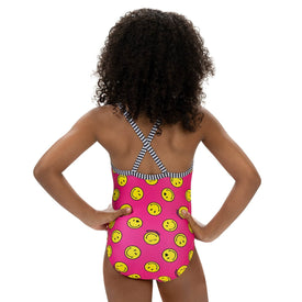 Dolfin Uglies Girls SmileyWorld Criss Cross Back One Piece Swimsuit  Girls One Piece  Dolfin