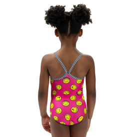 Little Dolfin Girls SmileyWorld One Piece Swimsuit  Girls One Piece  Dolfin