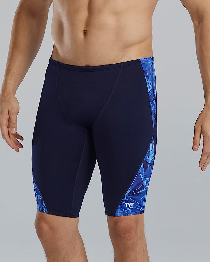 TYR Durafast Elite Men's Blade Splice Jammer Swimsuit  Swim Team Prints  Tyr