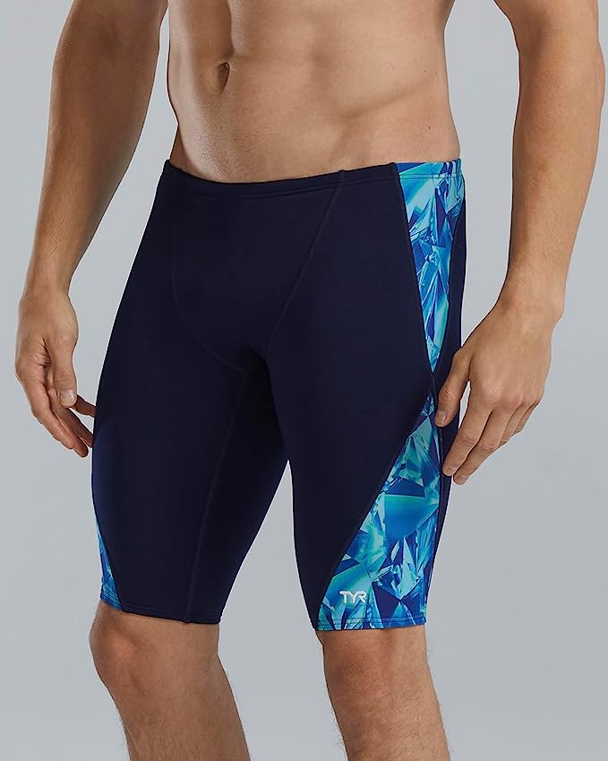 TYR Durafast Elite Men's Blade Splice Jammer Swimsuit  Swim Team Prints  Tyr