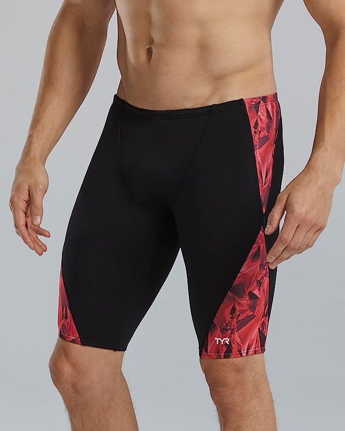 TYR Durafast Elite Men's Blade Splice Jammer Swimsuit  Swim Team Prints  Tyr