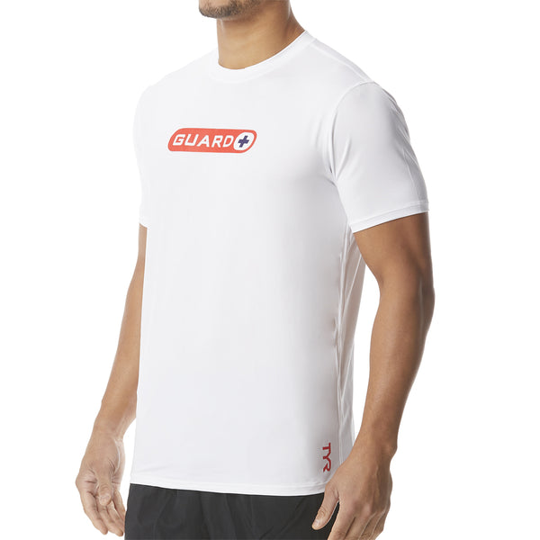 TYR Men's Standard Short Sleeve Sun Protection Performance T-Shirt UPF 50+, White, X-Large Men\u0027s Apparel \u2013 TYR US