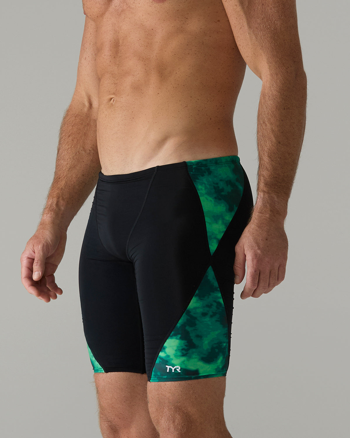 TYR Men's Durafast Lite Blade Splice Jammer Swimsuit - Miasma  Swim Jammers  Tyr