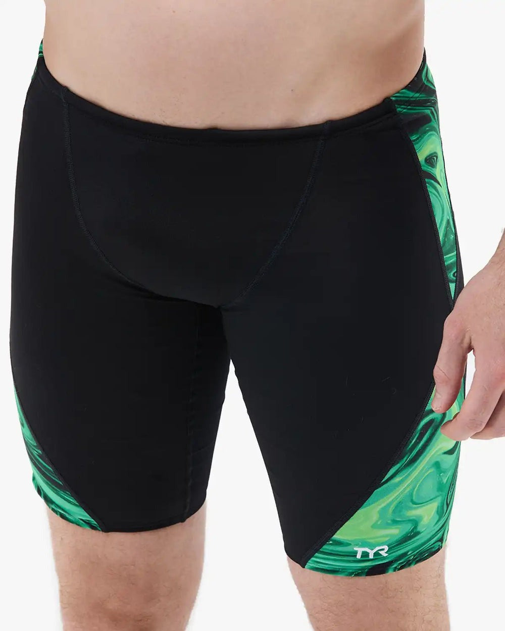TYR Men's Olea Durafast Elite Blade Splice Swim Jammer  Swim Jammers  Tyr
