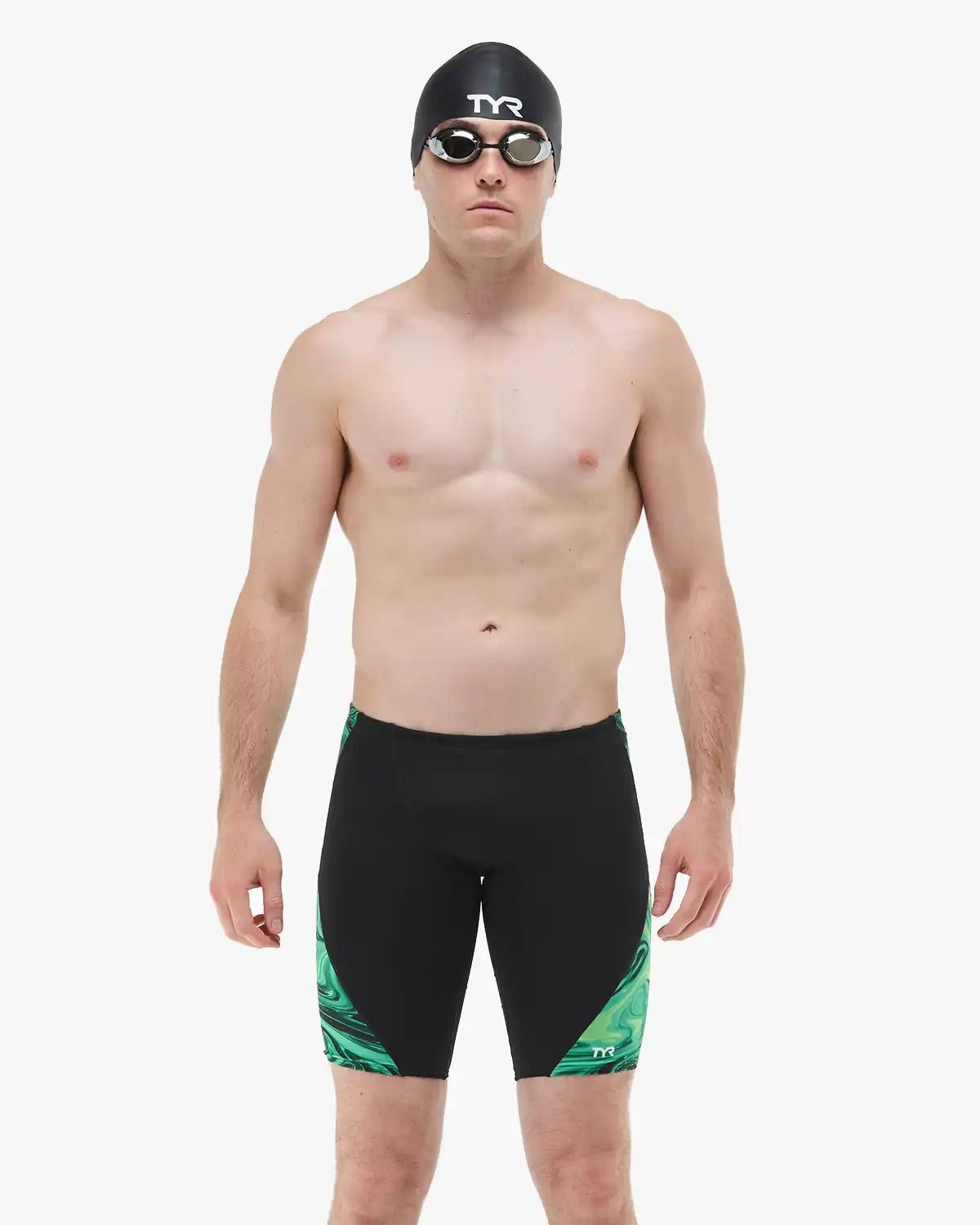 TYR Men's Olea Durafast Elite Blade Splice Swim Jammer  Swim Jammers  Tyr