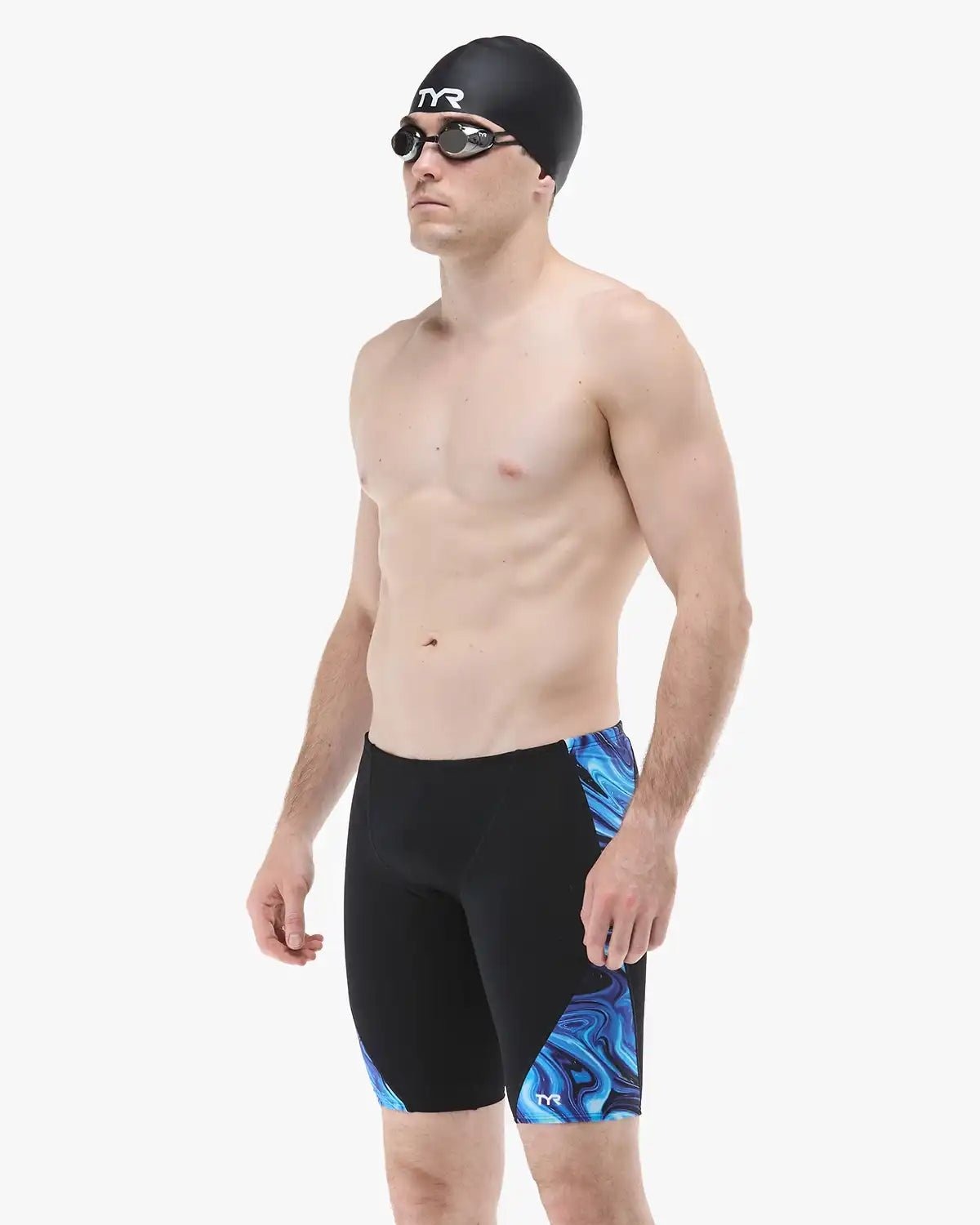 TYR Men's Olea Durafast Elite Blade Splice Swim Jammer  Swim Jammers  Tyr