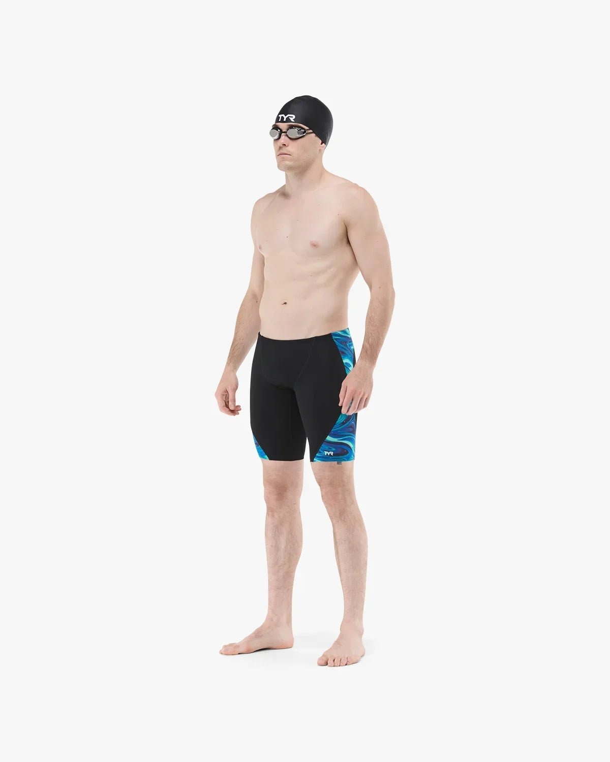 TYR Men's Olea Durafast Elite Blade Splice Swim Jammer  Swim Jammers  Tyr