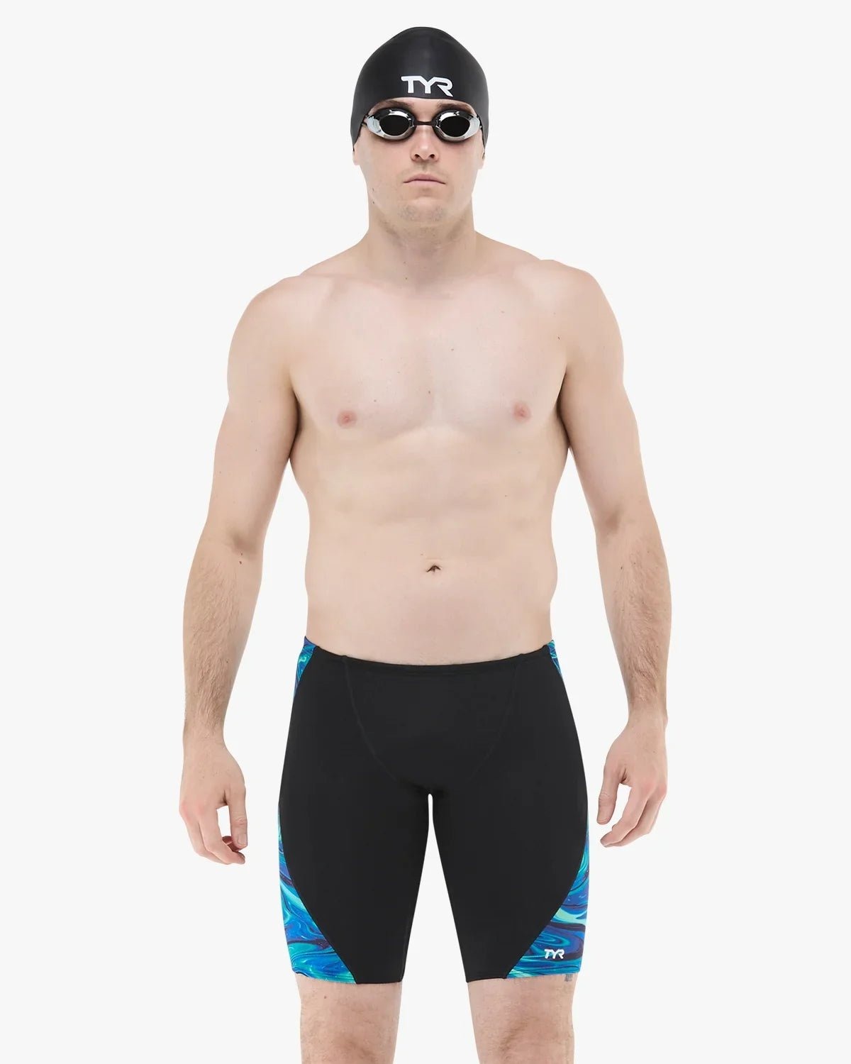 TYR Men's Olea Durafast Elite Blade Splice Swim Jammer  Swim Jammers  Tyr