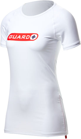 TYR Women's Guard Short Sleeve Rash Guard  Women's Lifeguard Rash Guards  Tyr