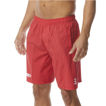 TYR Men's Guard Solid Lake Front Land to Water Short  Men's Lifeguard Shorts  Tyr