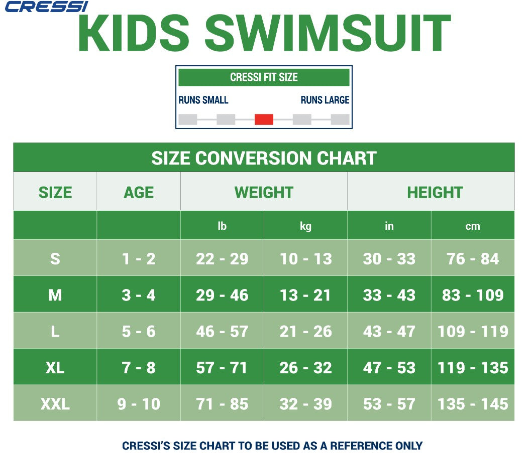 Cressi Kids Swimsuit Long Sleeve Swimskins  Swimskins  Cressi