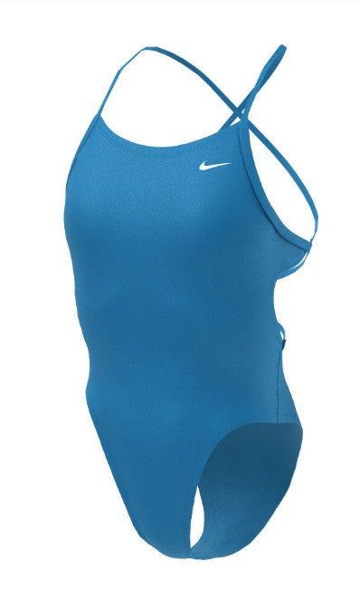Nike Women's Hydrastrong Solid Lace Up Tie Back One Piece Swimsuit