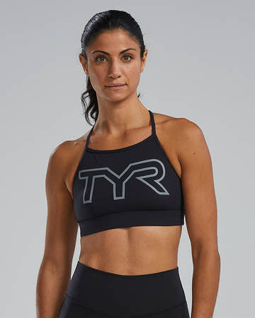 Tyr Women Large Logo High Neck Bra  Women's Activewear  Tyr