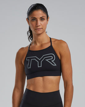 Tyr Women Large Logo High Neck Bra  Women's Activewear  Tyr