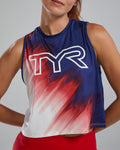 Tyr Women Large Logo Croptank USA  Tops  Tyr
