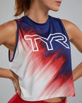 Tyr Women Large Logo Croptank USA  Tops  Tyr