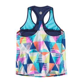 TYR Girl's Jigsaw Ava 2 in 1 Tankini Top  Girls Tankini  Tyr