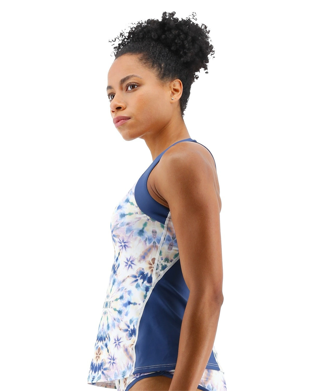 TYR Women's Lola Tank - Pressed Flowers  Women's Aquatic Fitness Swimsuits  Tyr