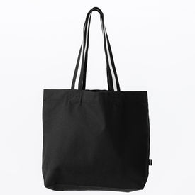Terry Town Oversized Deluxe Canvas Tote Bag with Striped Handles