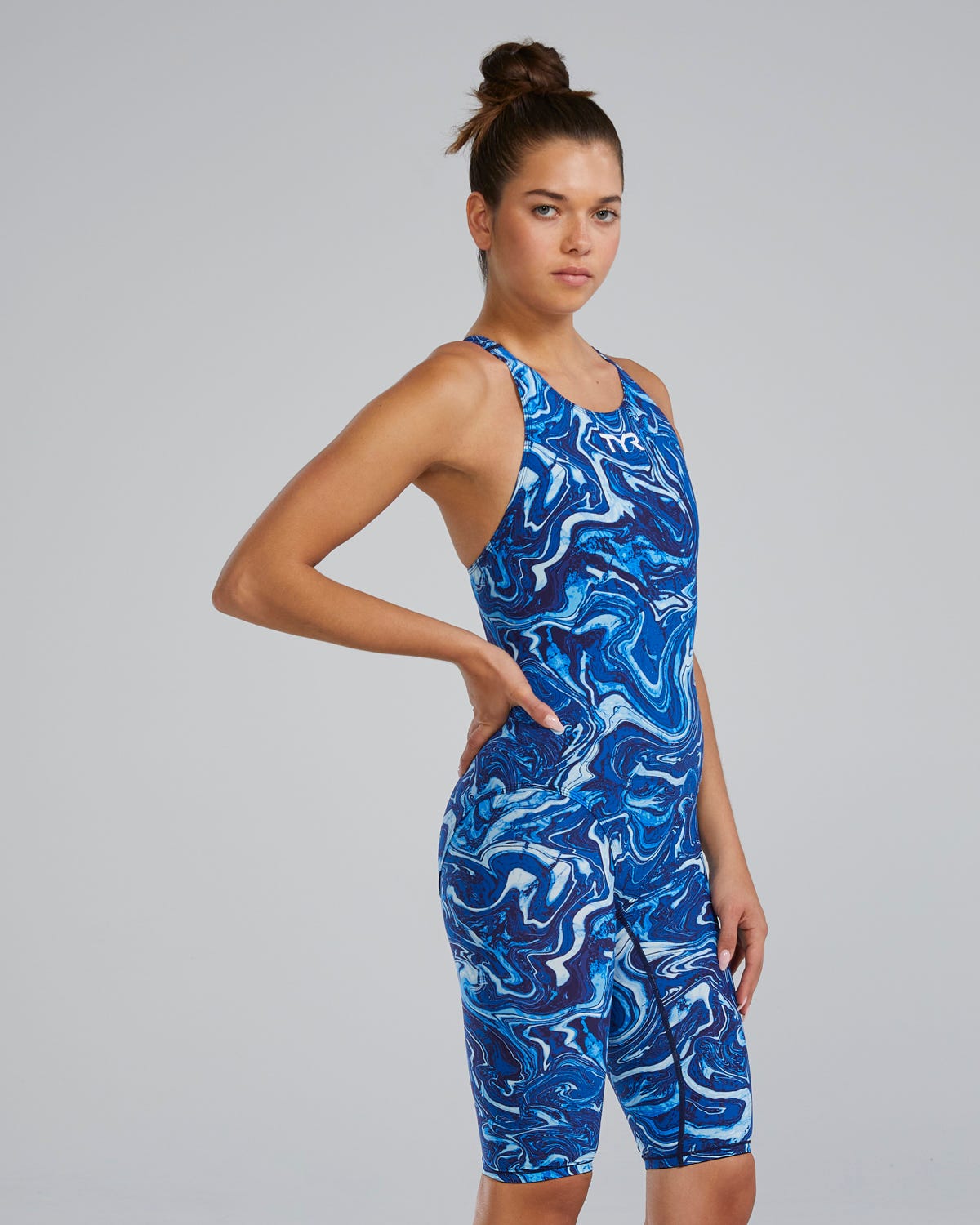 TYR Women's Thresher Hyperblitz Kneeskin Technical Suit  Technical Swimsuits  Tyr