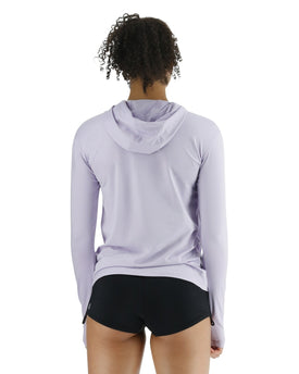 TYR Women's SunDefense Hooded Rash Guard Shirt  Long Sleeve Rash Guard  Tyr